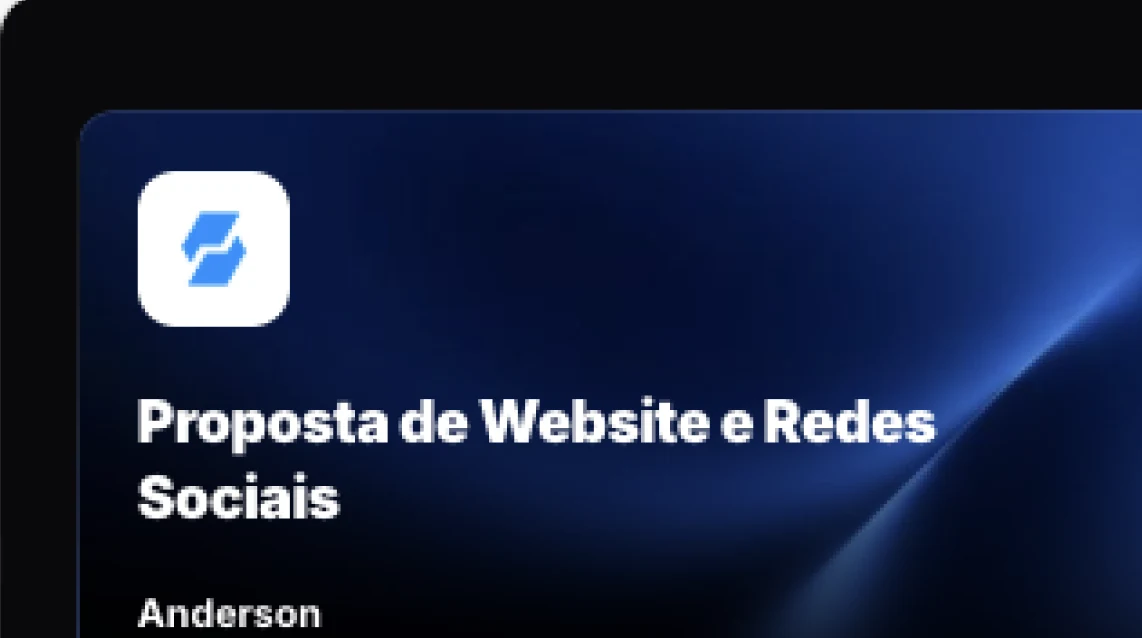 Página de proposta enviada por link